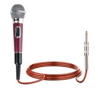 Micrófono con cable de captura de sonido dinámico para transmisión en vivo, karaoke y situaciones formales de habla (morado)