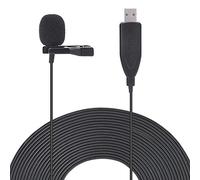 Micrófono con Clip de Solapa USB, Mini Micrófono de Conferencia Portátil con Cable de 1,5 M, Omnidireccional, Universal para Dispositivos con Interfaz USB