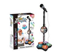Micrófono con Soporte | Micrófono De Pie para Niños | Pastime Pastime En Modo MP3 Etapa Microphhone | Efectos Musicales De Diversión Ajustable Canting Toy para Biends Regalo De Cumpleaños para Niñ