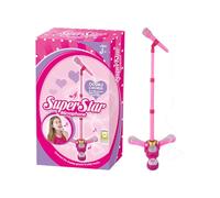 Micrófono con Soporte para Niños Juguetes Inalámbricos Ajustables | Juguetes de Micrófono Musical para Juego Simbólico Para Niños Y Niñas Hogar Viaje Sala Juegos Cumpleaños Navidad Día Del