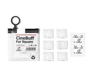Micrófono cuadrado CineBuff Fur con protección contra el viento y la abrasión (10 pegatinas de presión y 30 pegatinas autoadhesivas)