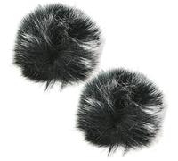 MicróFono Cubierta,2 Pcs MicróFono Parabrisas Exterior De Piel Artificial Lavalier Wind Muff Lapel Microphone Windscreen Antiviento para MicróFono Reducción De Ruido
