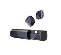 Micrófono de 2,4 GHz, Sistema de Micrófono Inalámbrico, Receptor y Transmisor para Transmisión en Vivo de Vlogs, Micrófono Portátil A