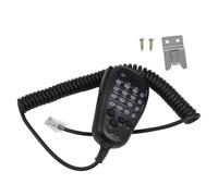 Micrófono de 6 pines para YAESU FTM-100DR FT-7900R FT-8900R, micrófono con cancelación de ruido con 4 botones programables y retroiluminación LED, micrófono de altavoz de radio Ham IP54 compatible con