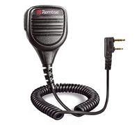 Micrófono de altavoz para Walkie Talkie Baofeng, micrófono de hombro de 2 pines compatible con radios Baofeng BF-F8HP/F9 UV-82/82HP/82C/5R/5R5/5RA/5RE/5X3 y Kenwood BTECH Retevis TYT (negro)