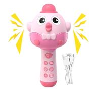 Micrófono de - Altavoz Portátil con Forma de Gallina de Doble Función, Musical para Cantar Recargable con Luz LED - para Niños Niñas Navidad Cumpleaños Fiesta Reunión