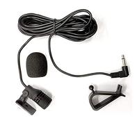 Micrófono de audio para coche de 3,5 mm con clip jack para micrófono estéreo, mini micrófono externo con cable, radio profesional, DVD largo para auto