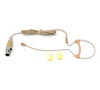 Micrófono de auricular individual beige para sistemas inalámbricos AKG/Samson con Mini XLR de 3 pines