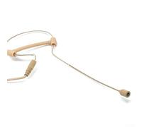 Micrófono de auriculares beige para conector Mini XLR de 3 pines, micrófono de gancho único con condensador electret omnidireccional, cable de 1,2 m, para aplicaciones vocales Pyle y profesionales