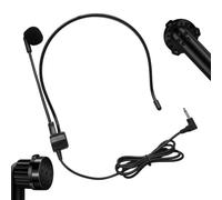 Micrófono de auriculares | Boom con cancelación de ruido con cable | Micrófono ligero con cable con brazo flexible, diseño con cancelación de ruido para enseñar, hablar, jugar y giras.