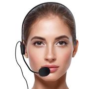 Micrófono de auriculares con cable, auriculares monofónicos | Micrófono cardioide ligero de ABS con cable de 1,05 m para enseñar, cantar, hablar, transmitir y usar en escenario