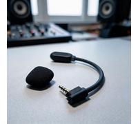 Micrófono de auriculares para juegos Alienware AW PRO, micrófono de repuesto con efectos LED y conector chapado en oro de 3.5 mm para chat de voz claro