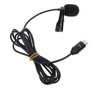 Micrófono de clip resistente al viento con cable extendido, fácil de usar para cámara Lavalier 360 USB C