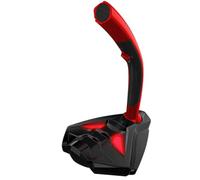 Micrófono de Computadora 3,5mm de Plástico con LED Rojo, 360° | Sonido Claro, Volumen Ajustable, para Portátil y Equipo, Estilo Cool, 80g, Conector Jack Único