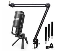 Micrófono de condensador USB de Rode NT-USB+ Profesional para Cantar + brazo articulado keepdrum MS138