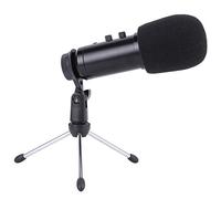 Micrófono De Condensador USB, Micrófono En Vivo Negro, Kit De Equipo De Podcast Premium Para Computadora, Estudio De Grabación En Vivo, Grabación De Voz, Creadores De Contenido, Canto