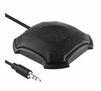 Micrófono de conferencia de escritorio Condensador omnidireccional de 360° Plug & Play de 3,5 mm PC Micrófono para computadora Compatible con Mac para PC Computadora portátil