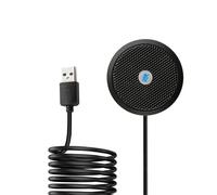 Micrófono de conferencia profesional, Yuanj2021Actualizado Captación de audio omnidireccional de 360º con reducción de ruido basada en chip,