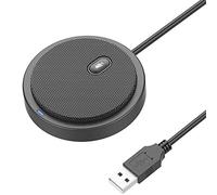 Micrófono de Conferencia USB Mejorado 2021 para computadora, micrófono de Condensador omnidireccional de 360° con tecla de Silencio, Ideal para videoconferencias, Juegos, Chat, Skype, Plug & Play