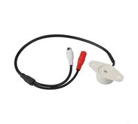Micrófono de entrada de audio CCTV para cámaras IP - Dispositivo compacto de captación de sonido blanco compatible con sistemas de vigilancia de seguridad
