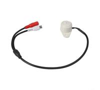 Micrófono de entrada de audio CCTV para cámaras IP - Dispositivo compacto de captación de sonido blanco compatible con sistemas de vigilancia de seguridad, interior/exterior