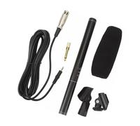 Micrófono de Escopeta Entrevista Profesional Cable XLR Cámara Videocámara con Cable ABS Parabrisas de Metal para Cámaras de Vídeo DV DSLR