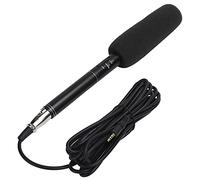 Micrófono de Grabación con Cable, Micrófono Profesional de Alta Sensibilidad para Transmisión en Vivo en Vivo Al Aire Libre/Entrevista/Noticias Micrófono Direccional Mini Micrófono (Negro 28cm)