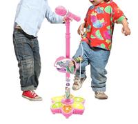 Micrófono de Juego, máquina de Canto inalámbrica con luz Colorida, micrófono para niños con Soporte, para entusiastas de preescolares, de cumpleaños, hogar, Sala de Juegos, Vacaciones