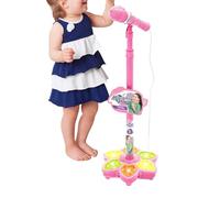 Micrófono de Juguete - ABS 100x21cm Karaoke inalámbrico | Juguete Micrófono Infantil Luces Coloridas, Soporte, de cumpleaños, casa, Sala de Juegos, Escuela, Escena | Rendimiento de Canto