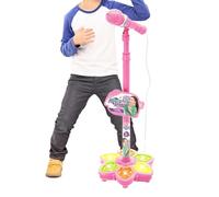 Micrófono De Juguete - Micrófono Ajustable con Soporte | Micrófonos Kid Star De 39,37x8,27 Pulgadas con Soporte, con Música Y Luz, Altavoz Y Efectos De Eco, Dispositivo para Cantar como Regalo De