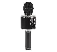 Micrófono de Karaoke, Cancelación de Ruido, Batería de Larga Duración, Micrófono de Karaoke Inalámbrico Multifuncional de 100 Hz-10 KHz para Transmisión de Conciertos (Negro)
