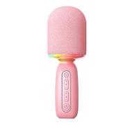 Micrófono de Karaoke Inalámbrico Bluetooth con Luz RGB, Altavoz de Micrófono de Karaoke de Mano para Niños Adultos, Compatible con Voz Inteligente AI, Cambio de Voz, Coro de 2