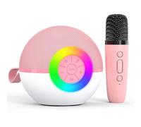 Micrófono de Karaoke para niños, Juguete con micrófonos inalámbricos, micrófono de Karaoke Bluetooth portátil Regalo para Niño Niña 3-12 Años (Pink-1 Mic)