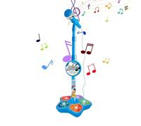 Micrófono de karaoke para niños - soporte de altura ajustable, micrófono cantante | Smart Connection Music Playset, Light Up Entertainment Toy, Equipo para espectáculos teatrales, actividades diverten