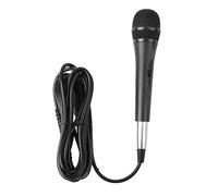 Micrófono de Mano con Cable, Micrófono de Bobina Móvil de Sonido de Alta Fidelidad con Cuerpo de Tubo de Aleación de Zinc y Aluminio (Negro)