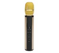 Micrófono de Música Hom Mano, Grabación de Micrófono de Karaoke de Karaoke Recargable, Registro de Microescontería en Tiempo Real, Ajuste Profesional para el Hogar para PC (Gold)