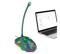 Micrófono de Ordenador USB - Micrófono de Condensador de Escritorio para Ordenador portátil, micrófono USB de Conferencia, Plug & Play, diseño de Cuello de Ajustable a 360 Grados, tecnología de
