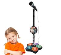 Micrófono de pie para niños - Juguete micrófono cantado ajustable | Girls Karaoke Party Music With Lights, Fun Echo Mode Botón para Youth Star Sound, Vocal Stage Entertainment Concert Toy