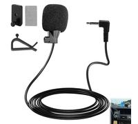 Micrófono de Solapa con Cable, Micrófono de Autoradio de Coche con JVC Kenwood Sony Alpine para Unidad Principal de Vehículo de Coche Bluetooth Activado Radio Estéreo GPS DVD, Plug and Play