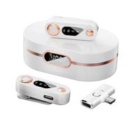 Micrófono de solapa de 2.4 G, micrófono de clip en micrófonos digitales duales, reducción de ruido, sin demora, Plug and Play, dos micrófonos para teléfono móvil, transmisión en vivo, grabación al
