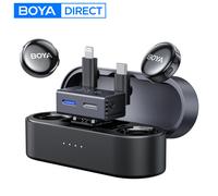 Micrófono de solapa inalámbrico BOYA BOYALINK 3 para iPhone 15/16, teléfonos inteligentes Android, dispositivos tipo C, cámaras, micrófono de solapa con cancelación de ruido IA para grabación de BOYAL