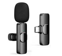 Micrófono de Solapa Inalámbrico para Android Smartphone, USB C Wireless Micro, Mini Micrófono Condensador Omnidireccional de Grabación de Vídeo para Entrevista Podcast Vlog Youtube Live Stream -1 Mic