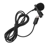 Micrófono de Solapa Lavalier con Cable, Interfaz Tipo C Collar de Recogida de 360 Grados Micrófono Omnidireccional con Clip para Cámara SLR Teléfono Móvil Vlog Entrevista en Video/Transmisión