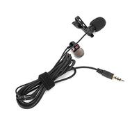 Micrófono de Solapa, Micrófonos Lavalier con Auriculares para Grabar Video Corto 2 en 1 Mini Clamp/Holder de Portátil en de 3,5 Mm (Micrófono + Auriculares)
