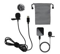 Micrófono de Solapa Type-C, Micrófono Lavalier de Grabación Omnidireccional con Clip, 1.5M Cable para Android, Cable de 2M, para Android,Tablet y PC,para Entrevistas, Videoconferencias,Podcasts y Cant