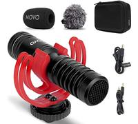 Micrófono de vídeo Externo Movo VXR10-PRO para cámara con Montura de Choque Rycote Lyre - Micrófono de Disparo Compacto y Accesorios compatibles con teléfonos Inteligentes y cámaras DSLR