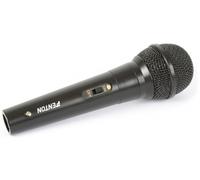 Fenton DM100 Micrófono Dinámico con Interruptor y Patrón Cardioide, Cable XLR de 3 Metros y Clavija Jack de 6,3 mm, Micrófono para DJ, Karaoke, Vocal, Color Negro