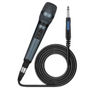 Micrófono dinámico unidireccional para voces con cable XLR de 5 m y amplia respuesta de frecuencia de 40 Hz a 15 kHz para necesidades de grabación de audio profesional