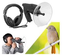 Micrófono Direccional Parabólico, Dispositivo de observación de la Naturaleza, grabación y Escucha, con Aumento de hasta 300 pies, Amplificador de Sonido monocular.