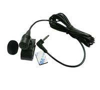 Micrófono estéreo de coche de 3,5 mm, micrófono externo compatible con Boss Corehan Power Acoustik Kenwood JVC Sony Jensen Alpine Car Stereo CD DVD Reproductor de radio navegación BT con soporte de